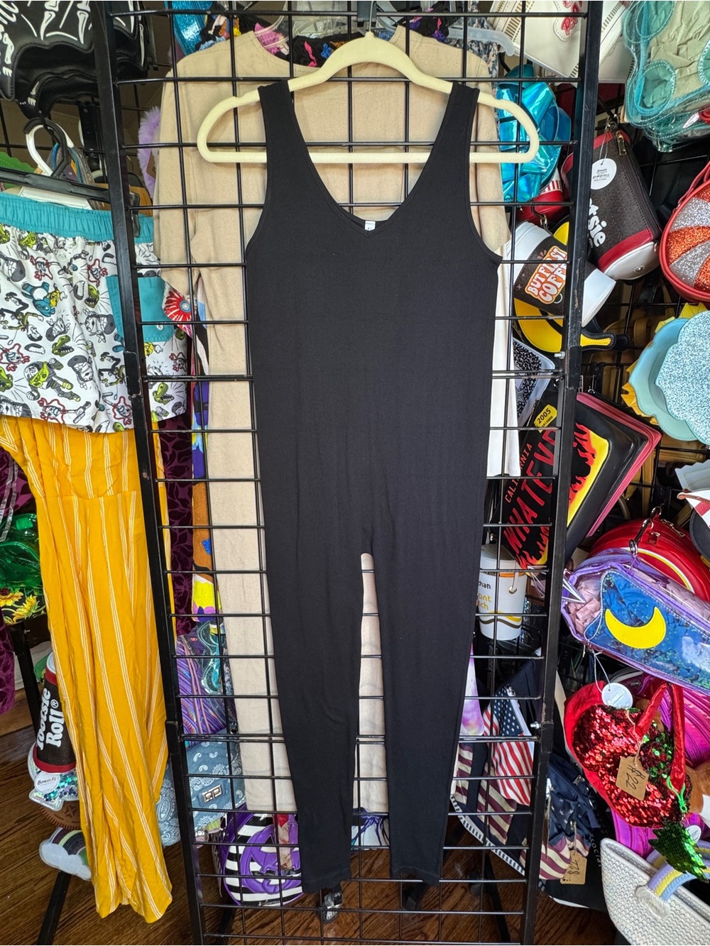 Zenana Black Sleeveless Tank Scoop Neck Jumpsuit